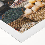 Art deco poster of Egyptian scenery in muted earth tones on rolled canvas, suitable for dining room wall art.