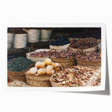 Extra large rolled print of Egyptian scenery with muted earth tones.