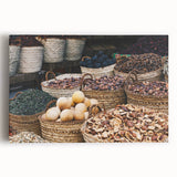 Large black and white stretched canvas of an Egyptian scenery, ideal for kitchen wall art.