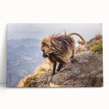 Black and white large art canvas of Ethiopian scenery, ideal for kitchen wall art or bedroom ambiance.