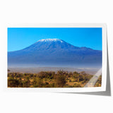 Rolled print of a Kenyan landscape with vibrant greens and earth tones, ideal for art wall dining room.