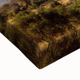 Black and white landscape art painting of Kenyan scenery on stretched canvas, ideal for bedroom wall art.