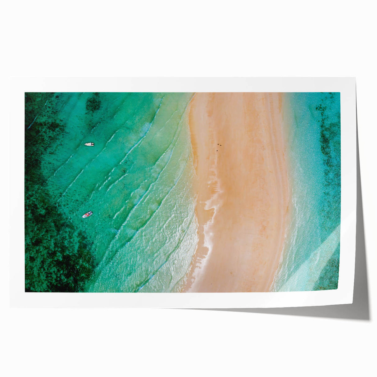 A rolled canvas print of Madagascar scenery with vibrant green and earthy tones, ideal for dining room wall art.