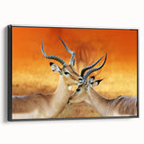 Black and white framed canvas of a Namibian landscape, ideal for bedroom wall decor.