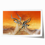 Extra large wall art featuring a line art depiction of flowers in muted earth tones on a rolled canvas.