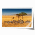 Extra large rolled print of Tanzanian scenery with vibrant green and earth tones, ideal for art wall dining room.
