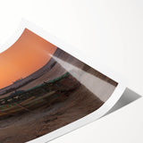 Extra large rolled print featuring line art flowers in muted earth tones, ideal for large living room wall art.