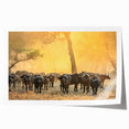 Extra large rolled print of Zambia scenery with vibrant green and earth tones, ideal for art wall dining room.