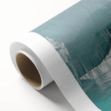 Art Deco-style poster of an Antarctic landscape on rolled canvas, featuring cool blue and white tones.
