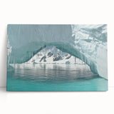 Black and white photo of Antarctic scenery on stretched canvas, ideal for kitchen wall art or bedroom ambiance.