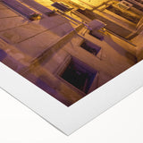 Art deco poster of an Azerbaijani landscape in muted earth tones on rolled canvas, suitable for dining room decor.