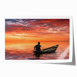 Extra large rolled print of a Bangladesh scenery with vibrant green and blue tones, ideal for art wall dining room.