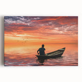 Black and white photograph of rural Bangladesh on stretched canvas, ideal for kitchen wall art.