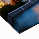 Large art of Shanghai skyline in black and white on stretched canvas, ideal for bedroom wall decor.