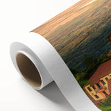 Art Deco poster featuring a minimalist Georgia scenery on rolled canvas, suitable as nursery wall art or for dining rooms.