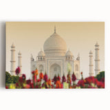 Large black and white stretched canvas featuring a detailed illustration of India's landscape, ideal for kitchen wall art.