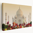 Large canvas print depicting a scenic Indian landscape in earthy tones, suitable for kitchen wall art.