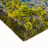 Large art canvas featuring a black and white landscape painting of an Indonesian scenery, ideal for bedroom wall decor.