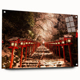 Acrylic print of a serene Kyoto landscape in soft pastel colors, ideal for bedroom or dining room decor.