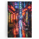 Black and white stretched canvas featuring a large Tokyo cityscape, ideal for kitchen wall art or bedroom ambiance.