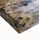 Black and white landscape art painting of a serene Laos scenery on a large stretched canvas, ideal for bedroom wall art.