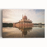 Black and white panoramic photo of a Malaysian landscape on stretched canvas, ideal for kitchen wall art.