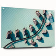 Acrylic print of a Maldivian landscape in serene blue and green tones, ideal for bedroom or dining room decor.