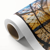 Art deco style poster of a Myanmar landscape in soft pastel shades on rolled canvas, ideal for nursery wall art.