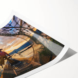 Extra large wall art featuring line art flowers in muted earth tones, printed on rolled canvas.