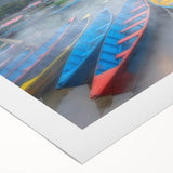 Art deco poster featuring a serene Nepalese landscape in soft earth tones on rolled canvas, ideal for dining room décor.