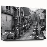 Large abstract wall art of a Pakistani landscape in vibrant hues on acrylic glass, ideal for bedroom or dining room decor.