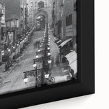 Extra large framed canvas featuring a textured black wall art of a colorful Pakistani landscape, ideal for living room decor.