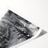 Extra large wall art featuring line art flowers in muted earth tones on rolled print, ideal for large living room decor.