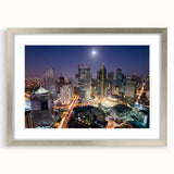 Textured art print of an abstract Philippine landscape in silver frame, ideal for bedroom wall decor.