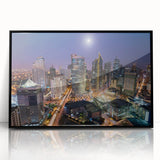 Large abstract wall art featuring a mid-century modernist style depiction of a Philippine landscape in muted earth tones.