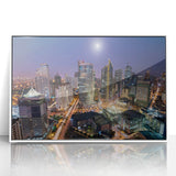 Art deco poster of a Philippine landscape in pastel colors on framed acrylic, suitable for modern art wall decor.