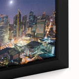 Framed canvas of a vibrant, textured Philippine landscape in black with colorful accents, ideal for living room decor.