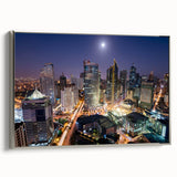 Landscape art painting of a Philippine scenery on framed canvas, featuring vibrant colors with a vintage poster style.