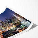 Extra large wall art featuring line art flowers in monochrome, ideal for large living room ambiance, rolled print format.