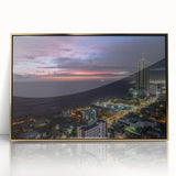 Framed acrylic print of a Sri Lankan landscape in muted earth tones, ideal for modern art wall decor.