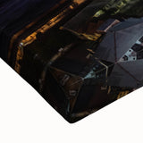 Black and white landscape art painting of Sri Lankan scenery on large stretched canvas, suitable for bedroom wall decor.