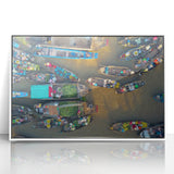 Acrylic print of a serene Vietnamese landscape in soft pastel shades, ideal for modern art wall decor.