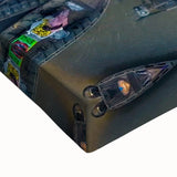 Large art featuring a black and white landscape of a Vietnamese rice terrace on stretched canvas.