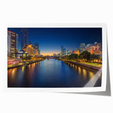 Extra large rolled print of a Melbourne scenery with muted earth tones, ideal for art wall dining room decor.
