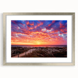 Abstract art print of Perth skyline in muted gray and silver tones on a framed poster, ideal for dining room decor.