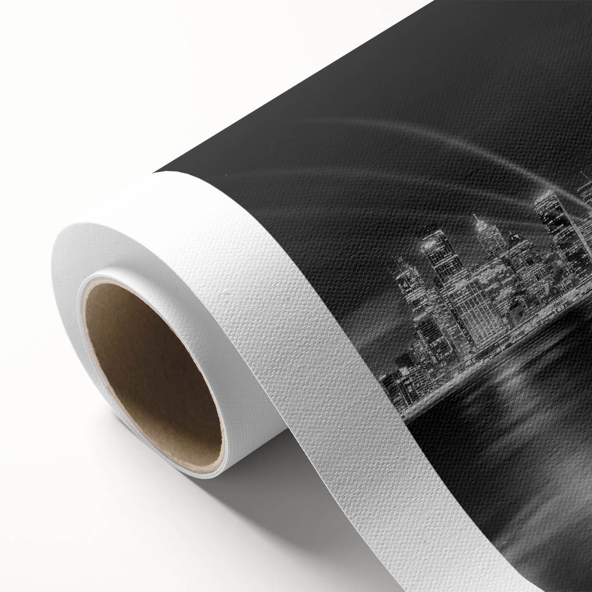 Art deco poster of Sydney skyline in pastel shades on rolled canvas, ideal for nursery wall art.