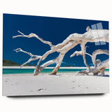 Abstract landscape of Australia in muted earth tones on large acrylic glass, ideal for bedroom or dining room decor.