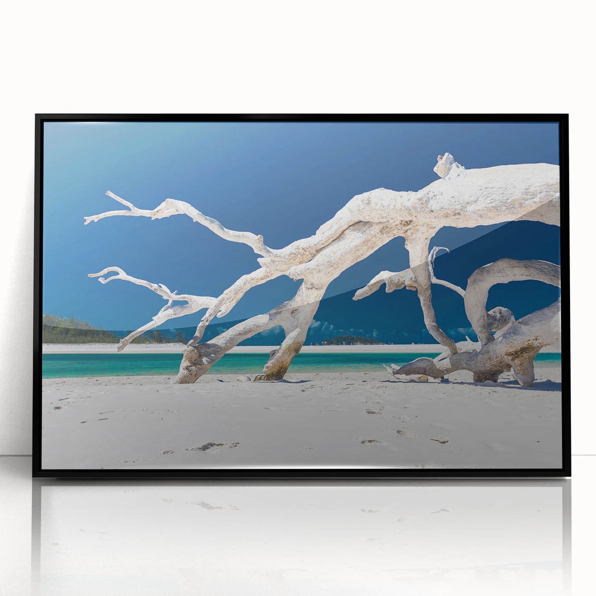 Large abstract wall art of an Australian scenery in muted earth tones on a framed acrylic.