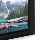 Extra large framed canvas showcasing a textured depiction of Alberta's scenery in black with colorful art accents.