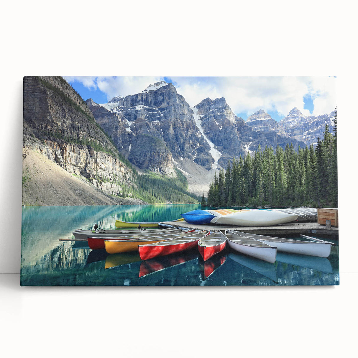 Black and white photo of Alberta, Canada scenery on stretched canvas, ideal for kitchen wall art.